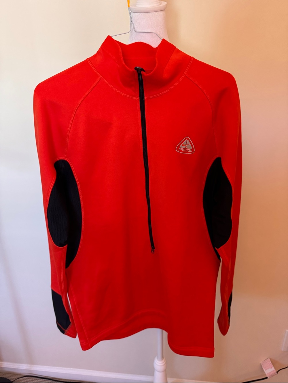Nike ACG Red Fleece Top with White Trim